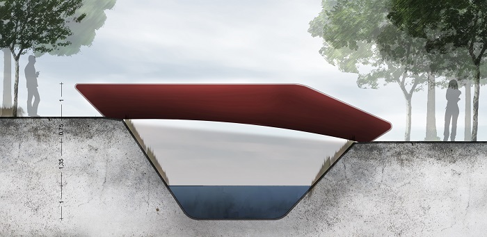 Schipholbrug, langsdoorsnede